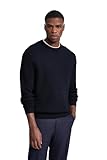 Pas de motif bugatti 7400-65521B Pull à col Rond, Bleu, L Homme