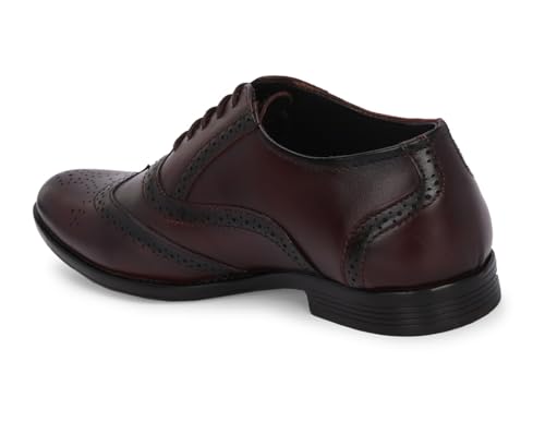 Image of MACTREE Men's Genuine Leather Brogue Lace Up Formal Shoes