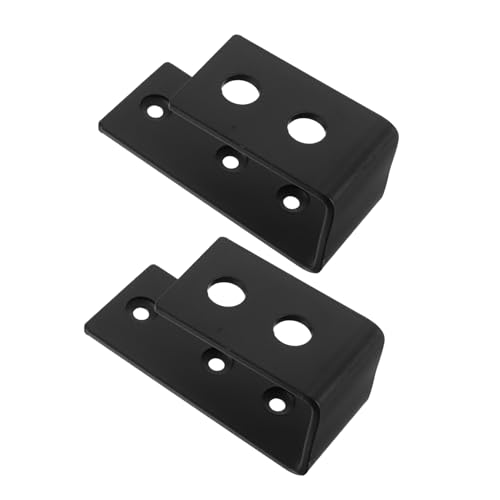 LALAFINA Security Door Latch Hook u Shaped Bracket 2pcs Iron Latch Stability Easy Operation Multi Functional Door Hardware for Barn Fence