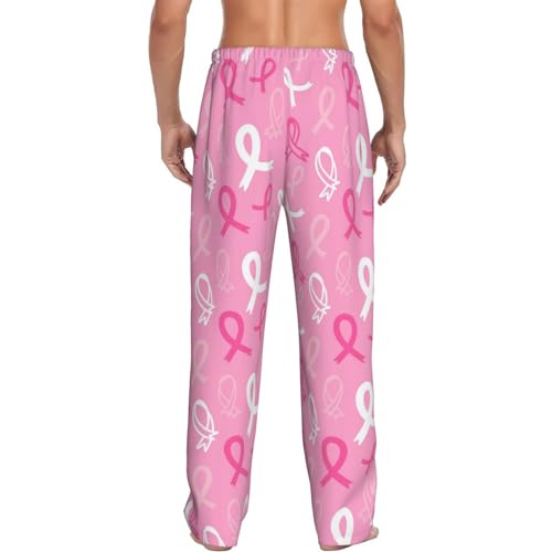 Breast Cancer Awareness (3) Mens Pajama Pants Comfy Lounge Pj Pants Casual Pajama Bottoms3