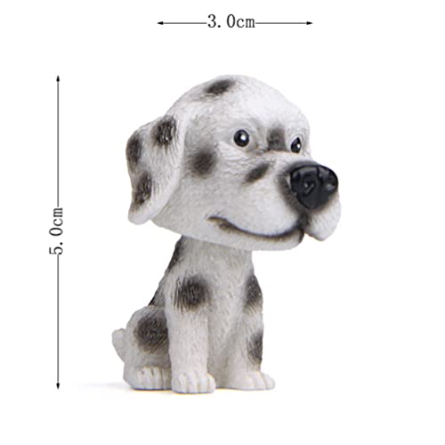 Gatuida Nodding Spotty Dog Car Ornaments Resin Realistic Sitting Posture Car Decoration Dog Accessories for Interior Display - Image 2