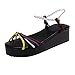 Sandalen Damen Weiß Flach Damenmode Sommer bunte geflochtene Riemen Perle Schnalle Plattform Keil Sandalen Sandalen Weite K Damen