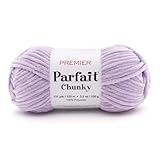 Premier Parfait Chunky Yarn, Super Bulky Yarn, Ideal Yarn for Knitting and Crocheting, Chenille Yarn, Lilac, 3.5 oz, 131 Yards