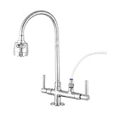 Link metais, Torneira Gourmet Flexivel Com Tubo Inox e Saida Para Filtro e Purificador De Agua, Torneira De Bancada De Cozinha