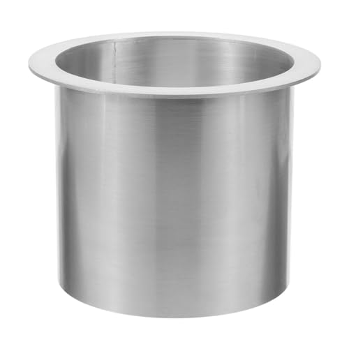 MAGICLULU Vertedero De Basura Empotrable De 15 Cm Encimera De Acero Inoxidable Cubo De Basura Incorporado Cubo De Basura Integrado Sin Fondo Redondo Vertedero De Basura Y