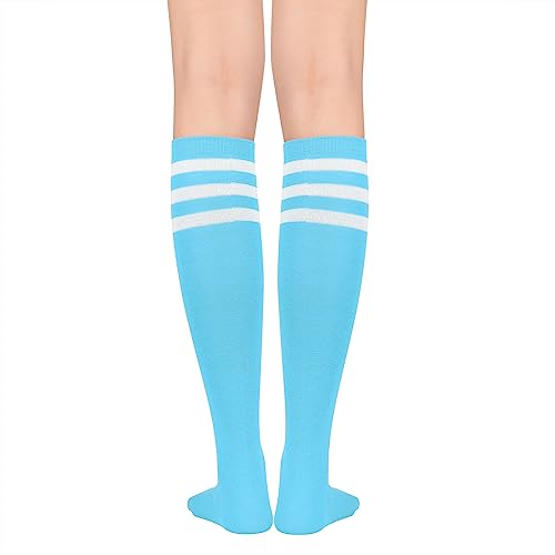 Image of Century Star Knee High Socks for Women Long Tube Socks with Stripes | Soft, Skin Friendly And Stretchy, Vibrant Colors Perfect For Daily Wear, Sports, Halloween And Christmas