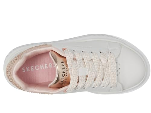 Skechers Kids Girls Hi Ridge Sneaker, White/Rose Gold, 5 Big Kid3