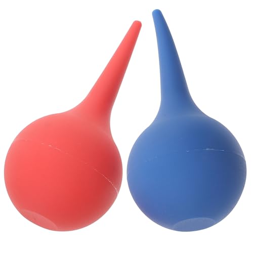 SECFOU Poire de Nettoyage Auriculaire 75 Ml en Caoutchouc Souple Lot de 2 Bulbe D’Irrigation Auriculaire Manuel Outil Polyvalent pour Laver et Aspirer les Oreilles Usage Familial et
