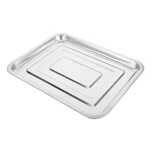 Toddmomy Stainless Steel Tray Parakeet Toilet Pan Dog Crate Holder Small Dog Crate Tray Litter Tray Pet Cage Tray Parrot Toilet Pan Pet Kennel Tray Rabbit Crate Pan Long Tail Pet Bed