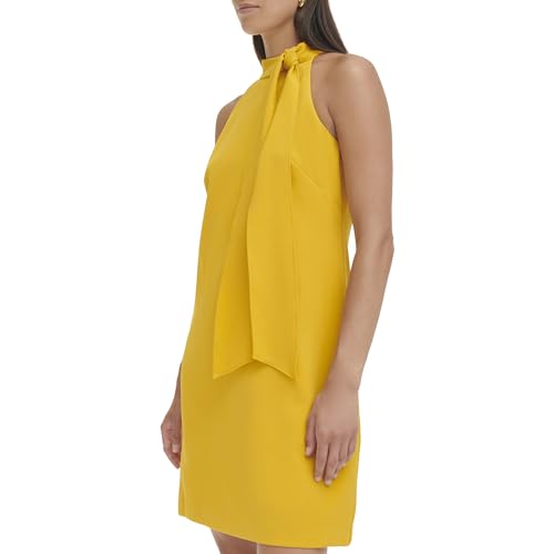 Image of Vince Camuto Women's Sleeveless Halter Tie Neck Shift Mini Dress