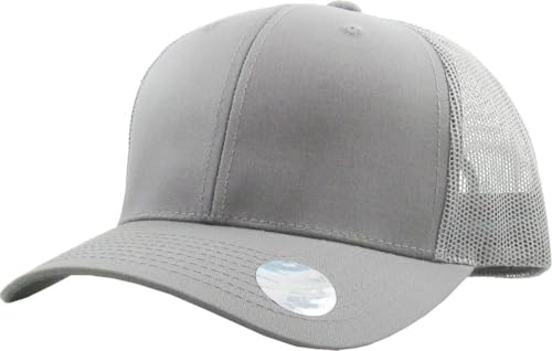 Image of Classic 6 Panel Cotton Twill Mesh Trucker Cap Hat Adjustable Snapback Hat