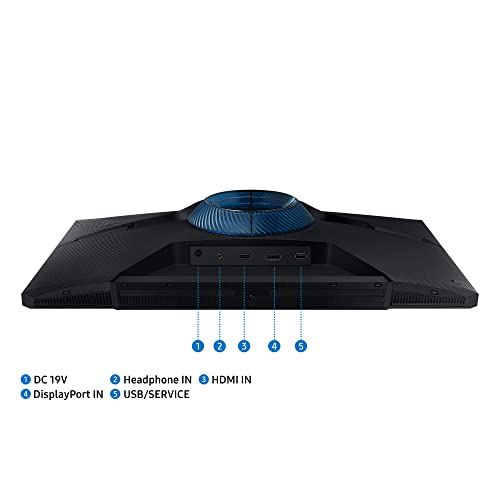 Samsung Odyssey Gaming Monitor G3A LS24AG304NR, 24 Zoll, VA-Panel, Full HD-Auflösung, AMD FreeSync Premium, Reaktionszeit 1 ms (MPRT), Bildwiederholrate 144 Hz, Schwarz – Bild 5