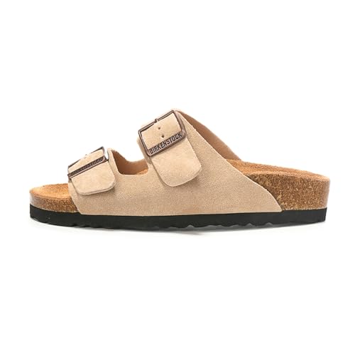 ZhuoDrow Men's cork insole sandals with + comfort, adjustable buckle, arch support slipper2