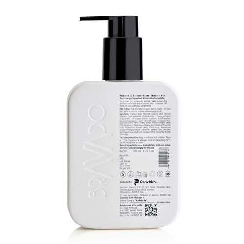 Image of BRAVADO Hydra Soft Body Lotion with SPF for Men & Women | Moisturizing Body Lotion for Dry Skin Repair, Sun Protection & Smooth Skin | Non Greasy Daily Lotion | 200ml