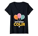 Photo Gallery donna buon compleanno dicendo colin maglietta con collo a v Photo Gallery donna buon compleanno dicendo colin maglietta con collo a v