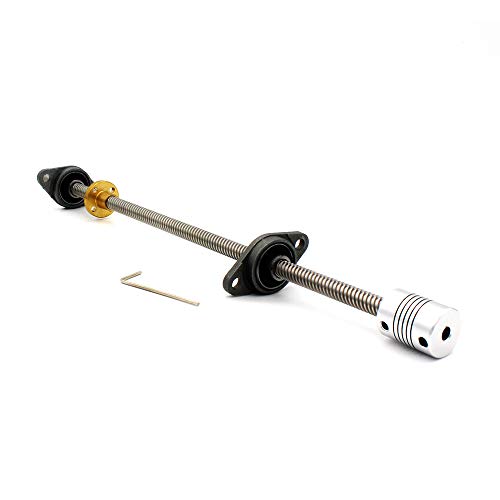 300Mm 8Mm T8 Lead Screw Set Lead Screw+ Copper Nut + Coupler+Hexagon Wrench + Pillow Bearing Block For 3D Printer #TOP1