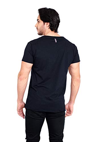 Kit com 2 Camisetas Basicas Lisas Gola Canoa Preto e Branco Masculina (M)