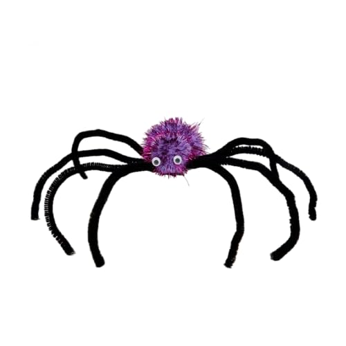 Halloween Purple Pom-Pom Big Spider Hair Clips for Women image 2