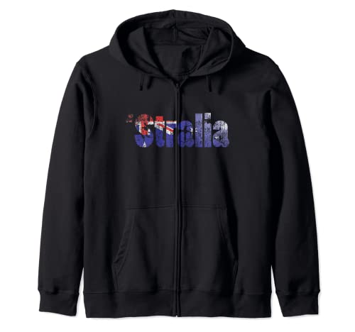 Maglietta con bandiera "Stralia" Australian Tshirt Australia Pride Gift Tee Felpa con Cappuccio