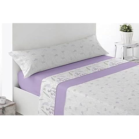 Mercatienda.es Sábanas Invierno térmicas de Pirineo Tejido Polar Zuheros en Malva 3/4 Piezas Cover