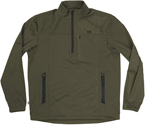OGIO All Elements Stretch 1/4-zip Jacket, Olive, Small
