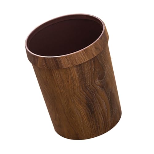 Poubelle style créatif simple Toyvian imitation bois rétro de 10l