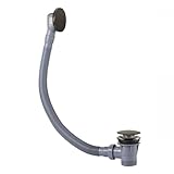 TRES 03453420KMB Válvula de Desagüe Click-Clack con Rebosadero para Bañera Color Negro Bronce