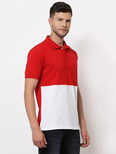 Image of UZARUS Mens Solid Cotton Regular Fit Polo T-Shirt