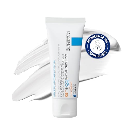 La Roche Posay Cicaplast Baume B5+ LSF 50 Regenerierende Creme für sensible und gereizte Haut von Gesicht und Körper Mit patentiertem Procerad Tribioma Madecassoside und Vitamin B5 40 ml