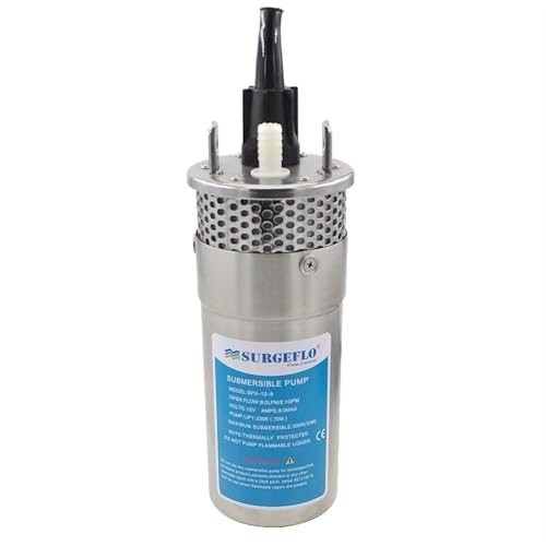pompa sommergibile solare in acciaio inossidabile DC 12V 24V grande flusso di sollevamento 70M pozzo profondo sommergibile giardino esterno domestico(8L 24V)