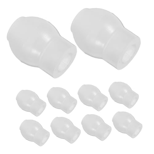 KICHOUSE 10pcs Silicone Stopper Reusable Ear Cleaner Earwax Remover Earbuds Universal Ear Tips Ear Wax Remover Earbuds Silicone Ear Wax Tool Soft Tips White