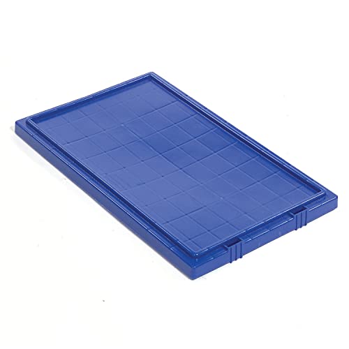 QUANTUM STORAGE SYSTEMS Lid for Stack And Nest Shipping Containers SNT180, SNT185, Blue, Lot of 6