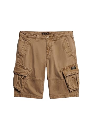 Superdry Herren Core Cargo Shorts mit lockerer Passform Rotbraun Kaki 32
