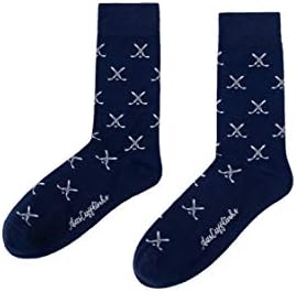 Ice Hockey Socks For Him | Fun Ice Hockey Player Socks Gift for Her | Happy Gift Socks Quirky Novelty Present for Dad | Socks for Him (ICEHOCKEYCROSS)