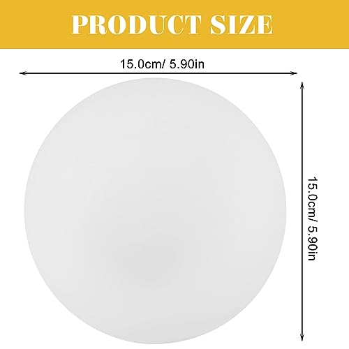 Image of Kichvoe 5.90 Inch Acrylic Globe Lampshade Replacement White Round Lamp Shade for Wall Lamp Cover Post Shade Light Cover for Wall 1 Pack