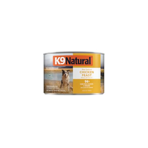K9 Natural Chicken Wet Dog Food Pate Grain-Free Premium Canned Dog Food with Cage-Free New Zealand Chicken Complete Meal for All Life Stages 6oz Pack of 12