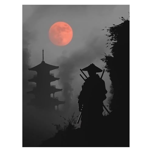 DIY 戦士 数字油絵 月 数字塗り絵画 手芸キット 70 x 50Cm 絵画 インテリア 手作りキット ビッグサイズ 複数サイズ 子供 初心者 ペイントバイナンバー 画材 Painting by Numbers 適用対象そして自宅 壁飾り お歳暮誕生日プ