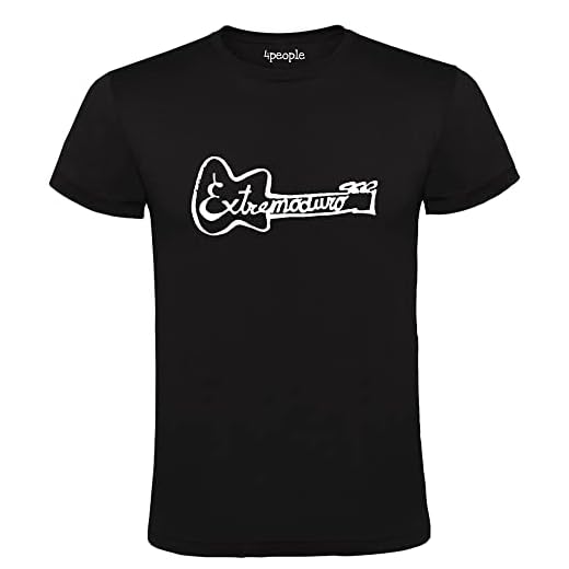 Camiseta Negra con Logo Extremoduro 100% Algodón Hombre Tallas S M L XL XXL (as4, Alpha, XX_l, Regular, Regular, XXL)