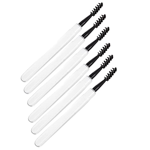 MUSISALY Ergonomic Eyelash Brush Set for Mascara 6pcs Lash Brow Makeup Brush Travel Case