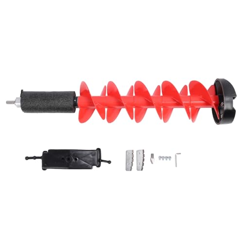 Mavaol Ice Auger, 28 Inch, 6 Inch Diameter, Lightweight Nylon Design, Steel Cutters, Compatible with Power Drill, Ideal for Ice Fishing and Winter Sports