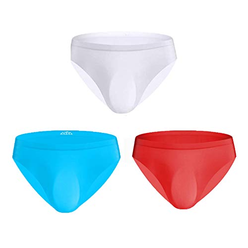 Men Seamless Underwear Ice Silk Sexy See-Through Briefs Underwear Shorts Ultra-Thin Mini Bikini4