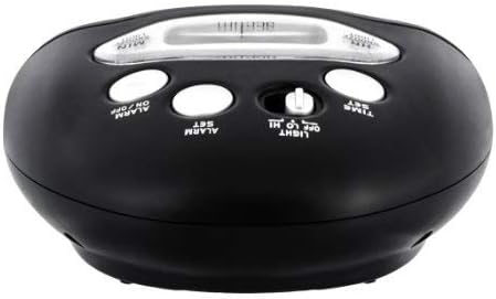 Acctim 14193 Eclipse Solar Dual Power Alarm Clock, Black