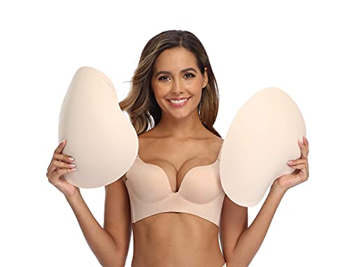 BIMEI 2PS Self-adhesive Sponge Thigh Pads Hip Pads Sponge Thigh Pads Hip Lifting Pads Crossdressing (L, Beige Mini)