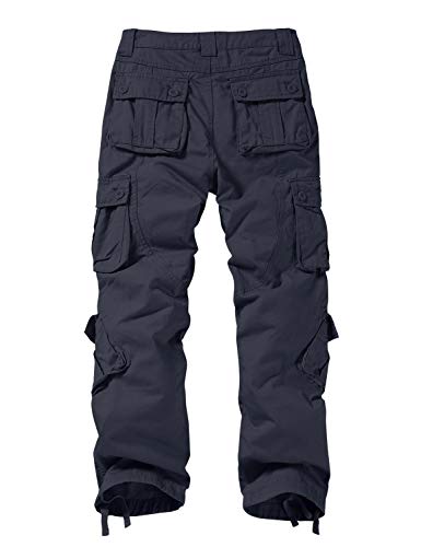 Image of Match Men's Wild Retro Multi-Pockets Utility Casual Cotton Cargo Trousers #3357