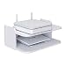 Produktbild Schweberegale Regale & Ablagen Floating Shelves White Wand-TV-Gerät Für Wohnzimmer Router-Aufbewahrungsbox TV-Set-Top Box Regal (Color : Weiß, Size : 30cm*20cm*8cm)