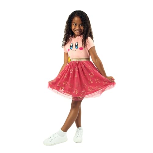 Bioworld Girls Kirby Hooded Cosplay Dress (Little Kid/Big Kid) Pink 4 Little Kid/Big Kid