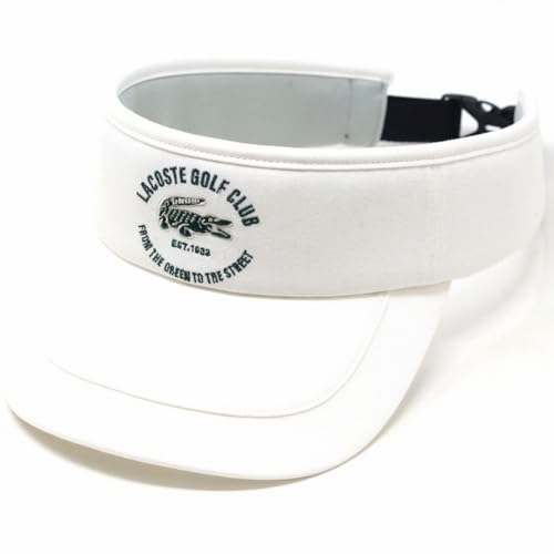 (ラコステ) LACOSTE サンバイザー バイザー ツイル スポーツ 日よけ 刺繍 ロゴ 日本製 春夏 約58cm ブラック l1291