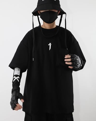 Niepce Inc Streetwear Techwear Elbow Sleeve Graphic Tees Men