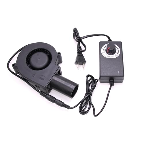 Wokyo Ventilador de barbacoa de 97 mm, turbina sopladora mini soplador para estufas de leña, parrillas, estufas de calefacción