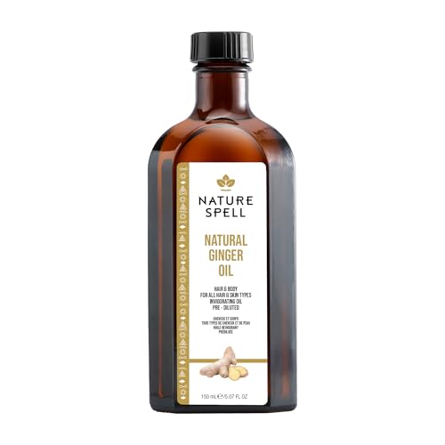 Nature Spell Ginger Oil for Hair & Body, Pre-Diluted Oil to Reduce Dandruff, Ease Muscle Aches and Revitalise Skin, Multipurpose Use, For All Hair & Skin Types, Vegan, 150 ml
